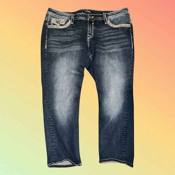 Plus Vigoss Bedazzled Heritage Fit Capri Jeans Size 20 #12 - Picture 2 of 5